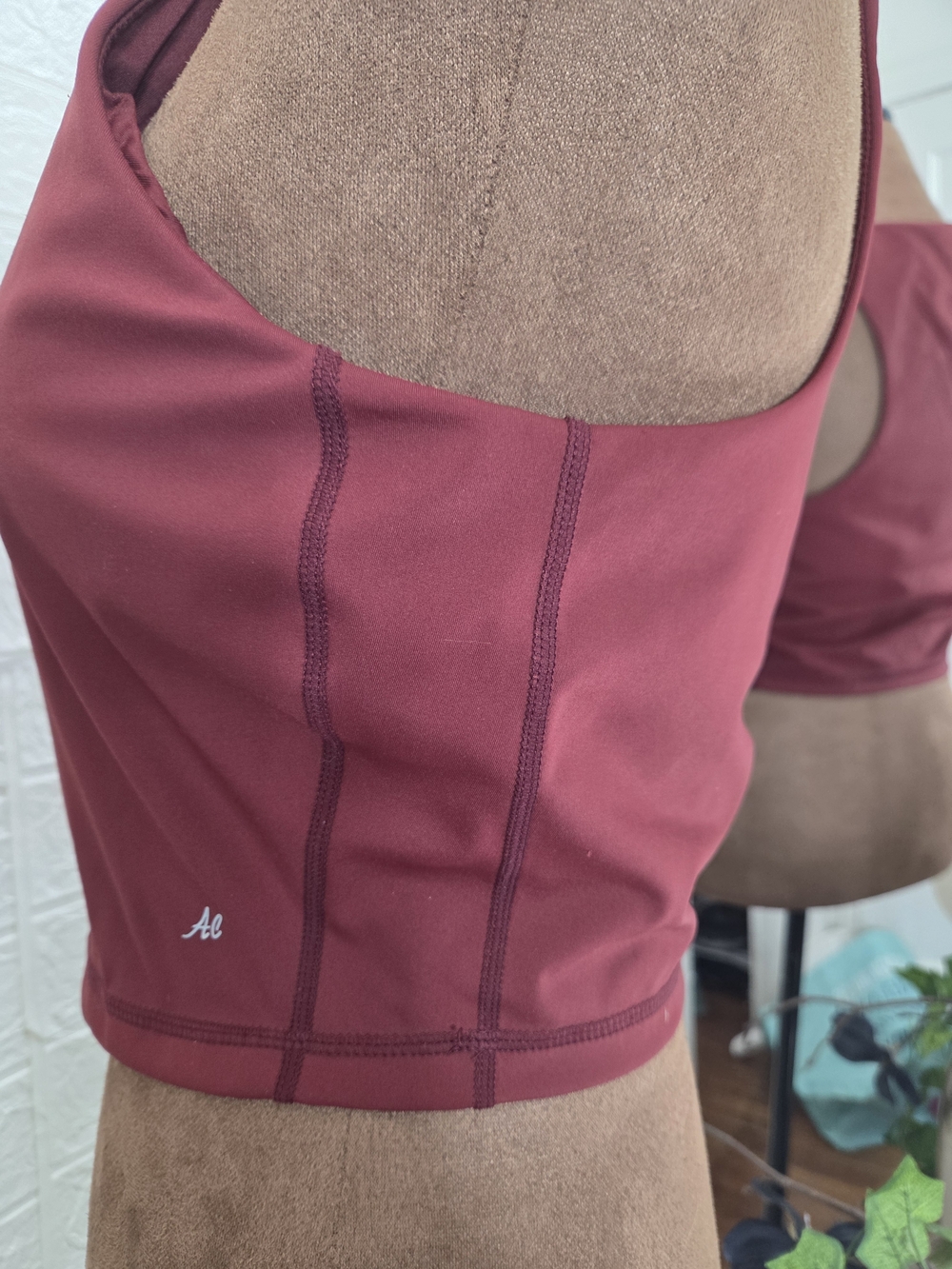 Anne Cole Red Classic Yoga Top - Picture 5 of 6